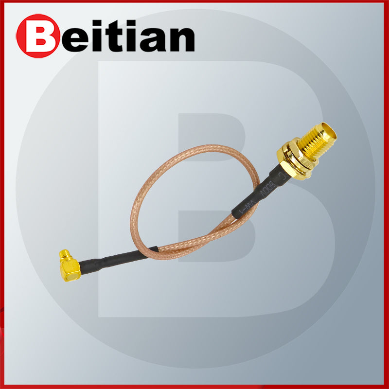 Beitian MMCX-JW (male elbow) to SMA-K (female) RG316 IPEX to SMA-J  IPEX-JW to SMA-Ksilver-plated cable, 15cm long Beitian MMCX-JW (male elbow) to SMA-K (female) RG316 IPEX to SMA-J  IPEX-JW to SMA-Ksilver-plated cable, 15cm long